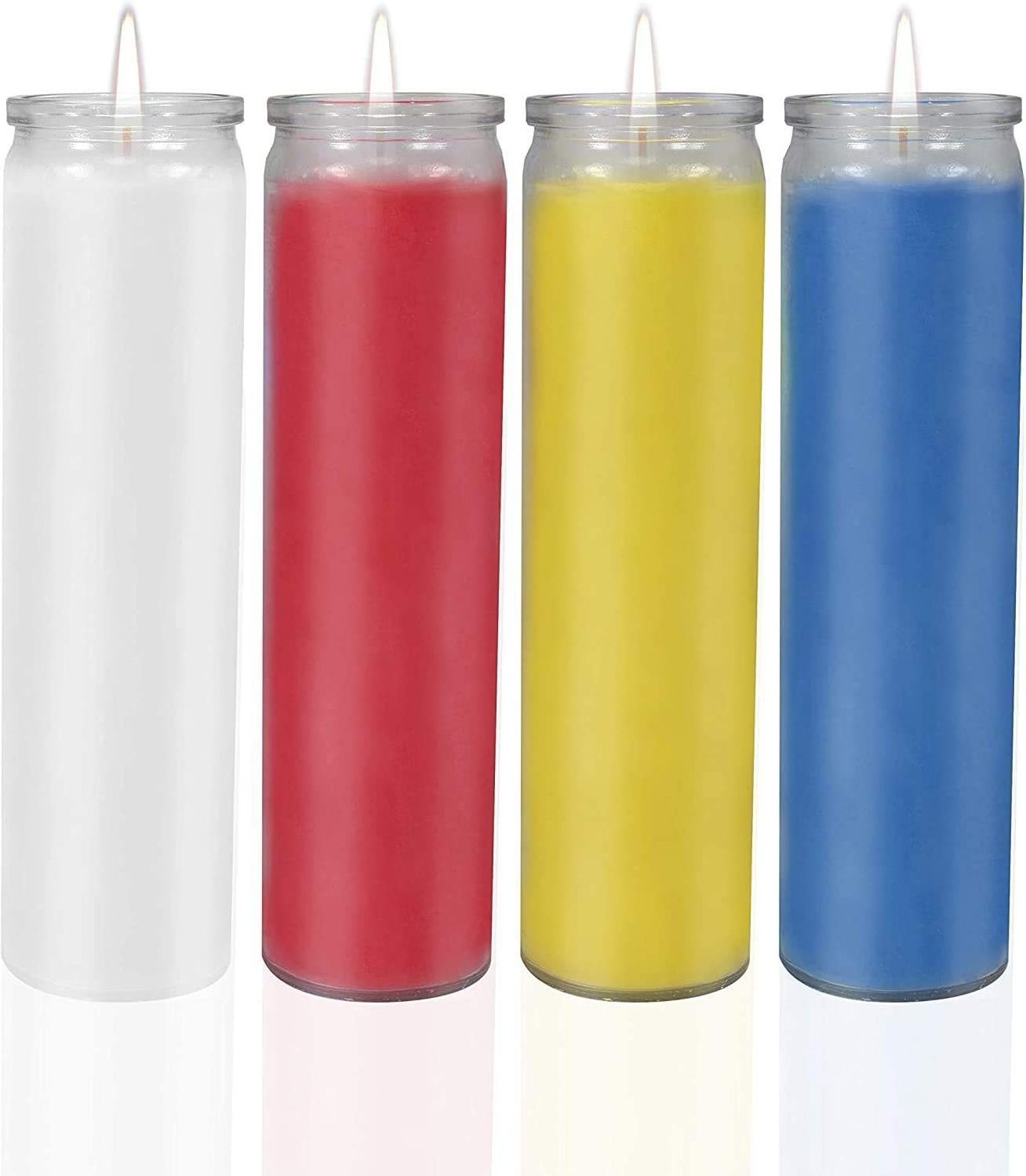 Bulk custom design 7 day empty candle jar vigil prayer votive wholesale devotional candles