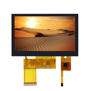 800x480 4.3 inch CTP Touch screen ips tft lcd 4.3'' 10 LEDs with 350 brightness display module for Industrial Control meters