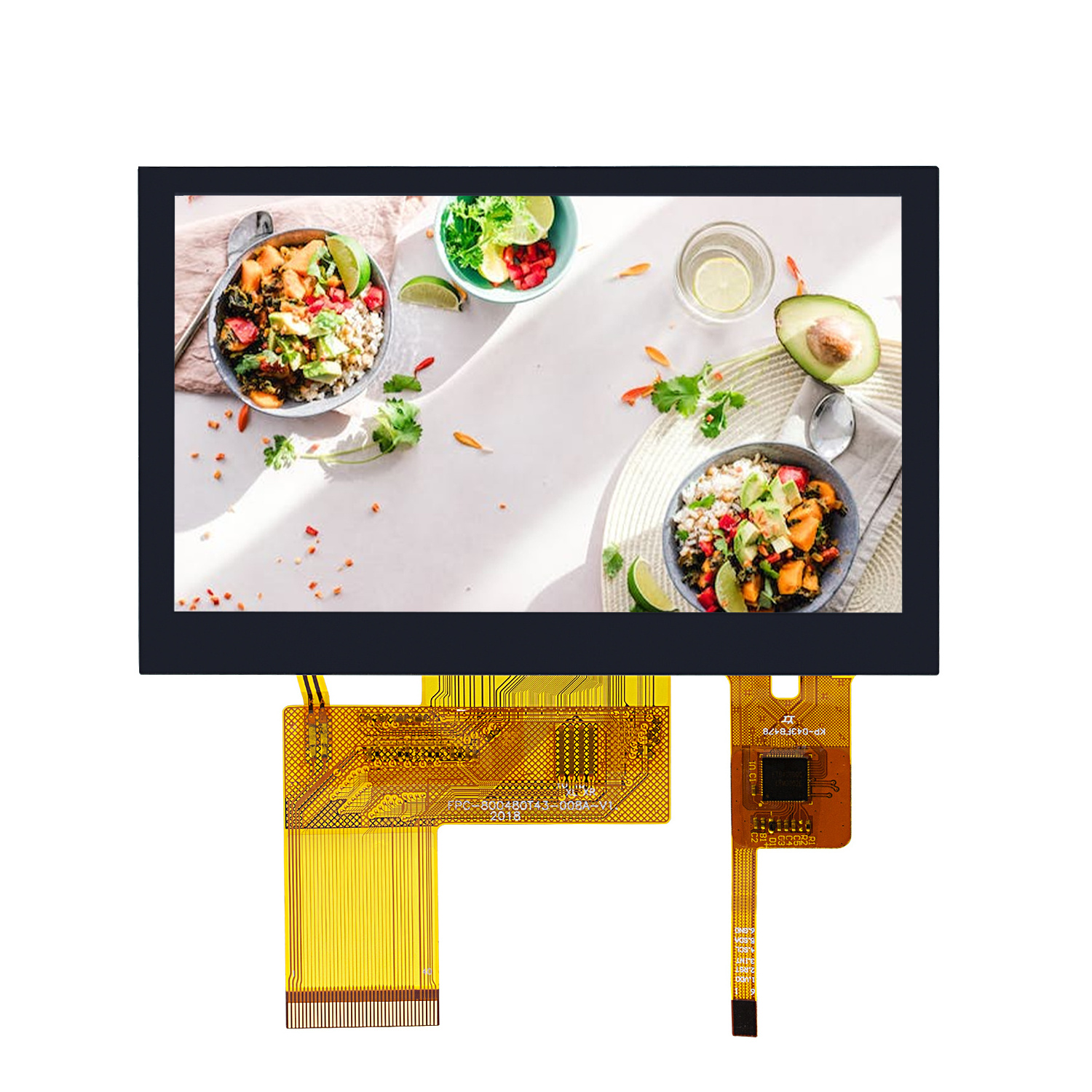 800x480 4.3 inch CTP Touch screen ips tft lcd 4.3'' 10 LEDs with 350 brightness display module for Industrial Control meters