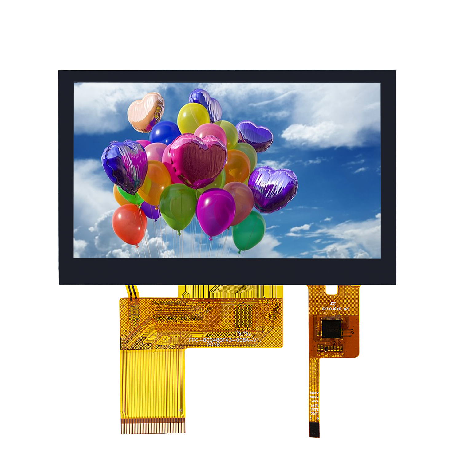 800x480 4.3 inch CTP Touch screen ips tft lcd 4.3'' 10 LEDs with 350 brightness display module for Industrial Control meters