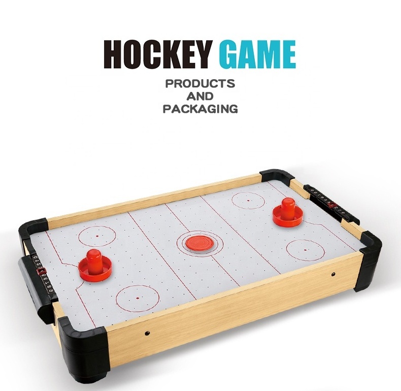 Family Sport Toys Indoor Interactive Play Wooden Mini Table Ice Air Hockey Game Toy