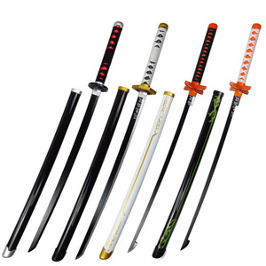 104 cm Katana Swords Demon Slayer Eco Abs Bamboo Wooden Samura Sword Anime Cosplay Props Weapon Toy