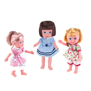 Lovely 9inch rubber flat baby doll girl doll toys