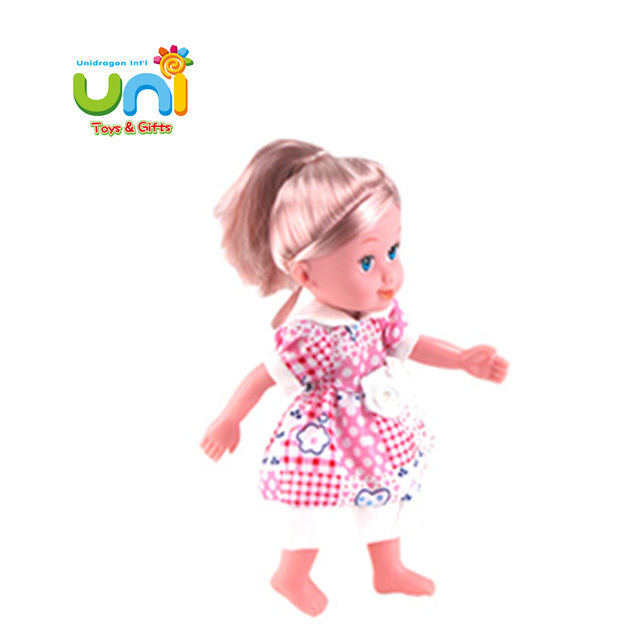 Lovely 9inch rubber flat baby doll girl doll toys