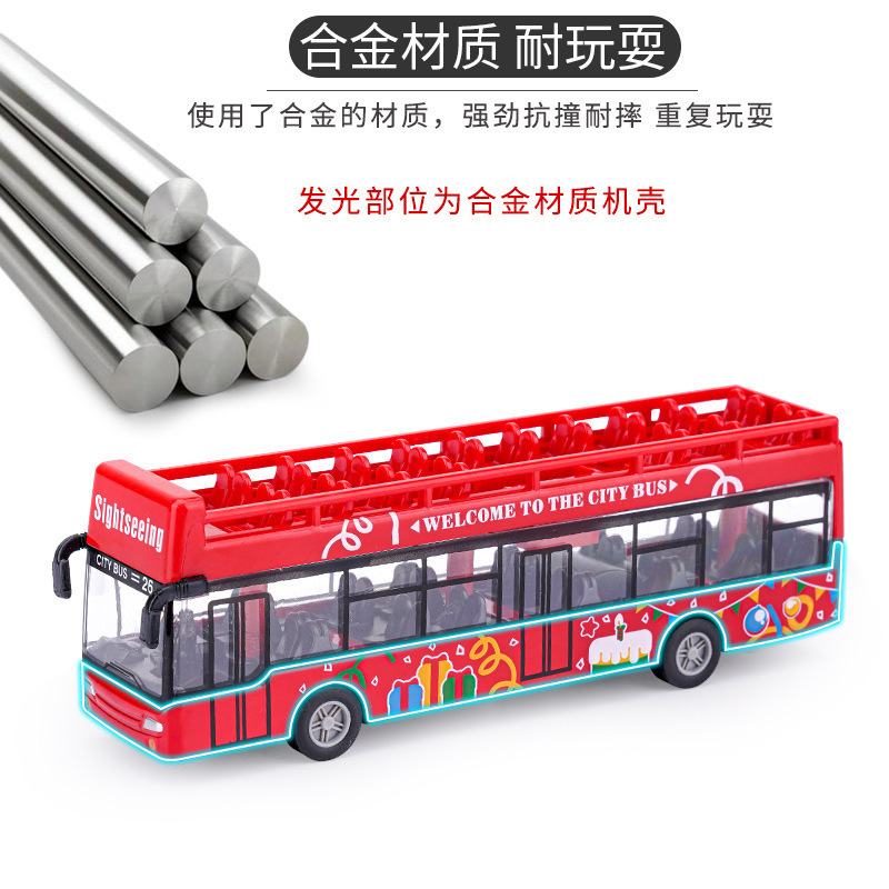 Customized 1:50 alloy  model toys diecast car pull back bus for Toddler