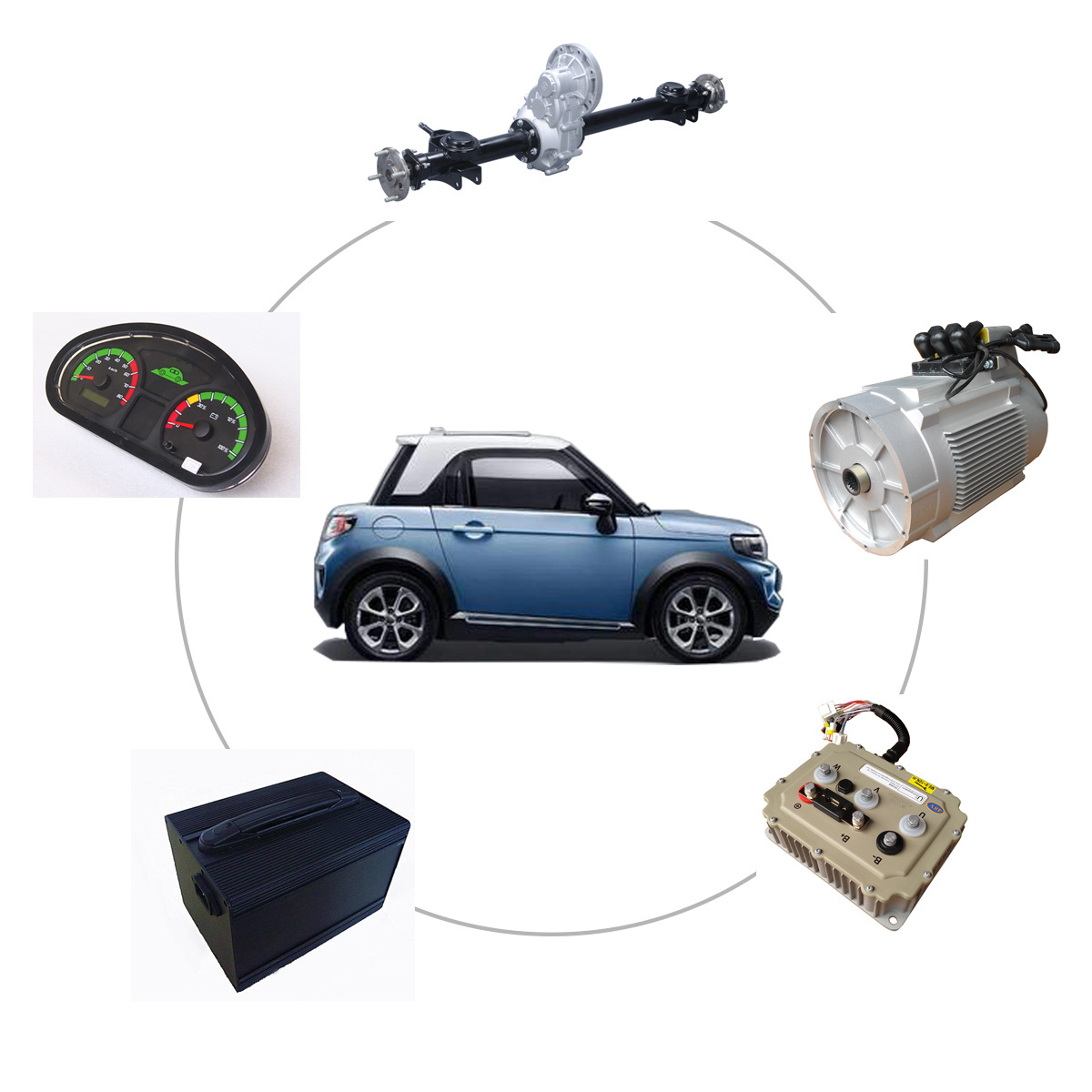 Electric Car Motor Driving Kits 60V 12kWh Litiumbatteri DC Motor For Golf Cart Electric Auto Rickshaw