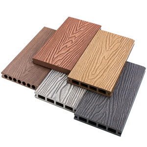 Factory Wholesale Outdoor Deep Embossing  Wood Plastic Plank WPC Compound Floor Exterior WPC Composite Decking