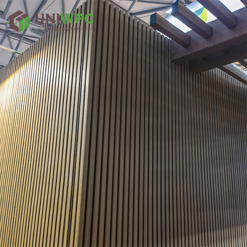 Slatted/Fluted Wall Panel Exterior Siding Co-extrusion External WPC Cladding , 219*26mm Outdoor Wall Cladding