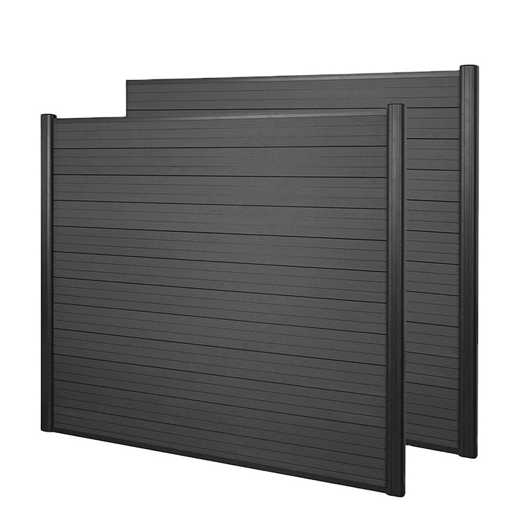 Complete set diy fence panels composite outdoor private wpc fence