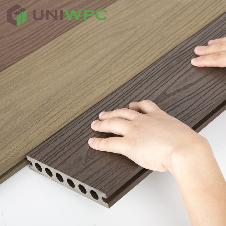 Premium Quality Manufacturer Water-Resistant Co-Extrusion Composite Decking Outdoor Emboss Pattern Wpc  Decking Boards Outdoor