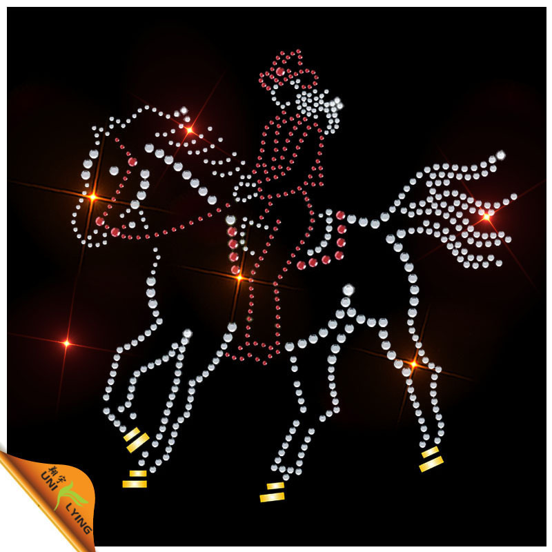 Custom Cowgirl Horse Iron On Rhinestone Patterns