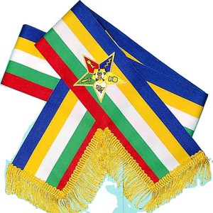 Masonic Order of the Eastern Star OES Sash Five Color Regalia Sash