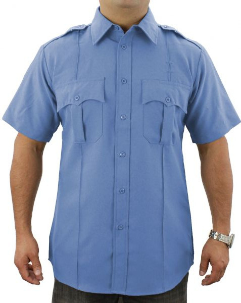 Wholesale high quality 100% Polyester Short Sleeve Uniform Shirt for security guard for staff casual shirt