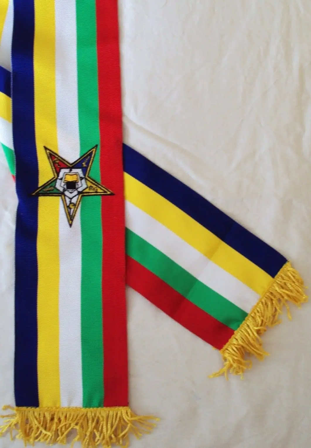 Masonic Order of the Eastern Star OES Sash Five Color Regalia Sash