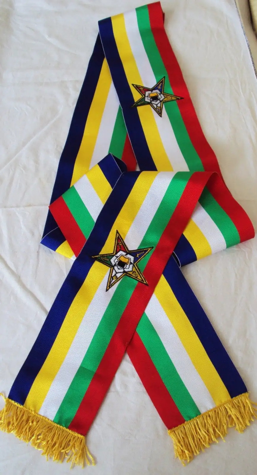 Masonic Order of the Eastern Star OES Sash Five Color Regalia Sash