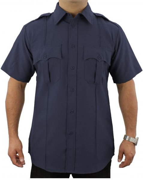 Wholesale high quality 100% Polyester Short Sleeve Uniform Shirt for security guard for staff casual shirt