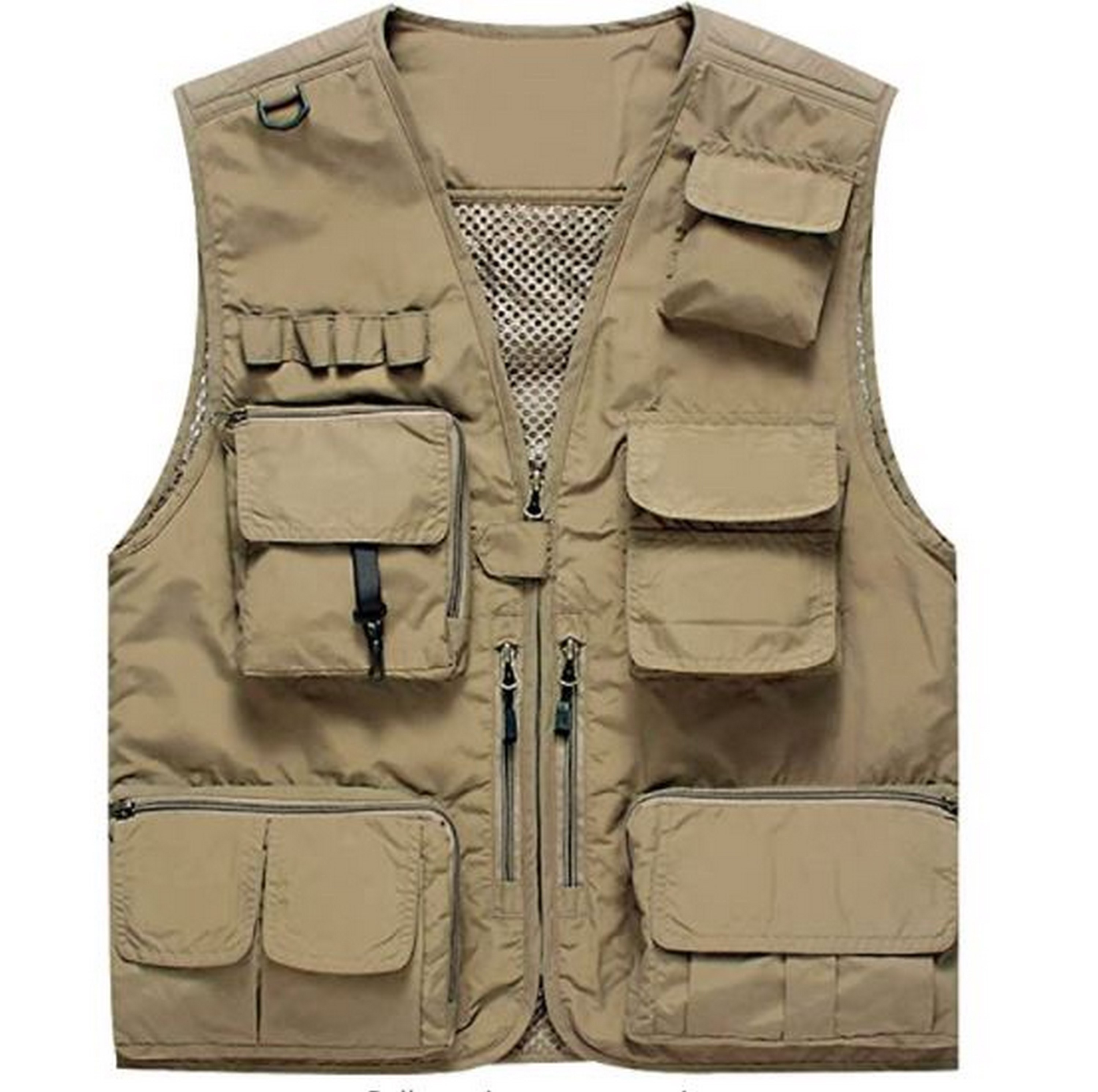 Factory Customized Logo Outdoor 100% Cotton Multi Pockets Fishing Vest