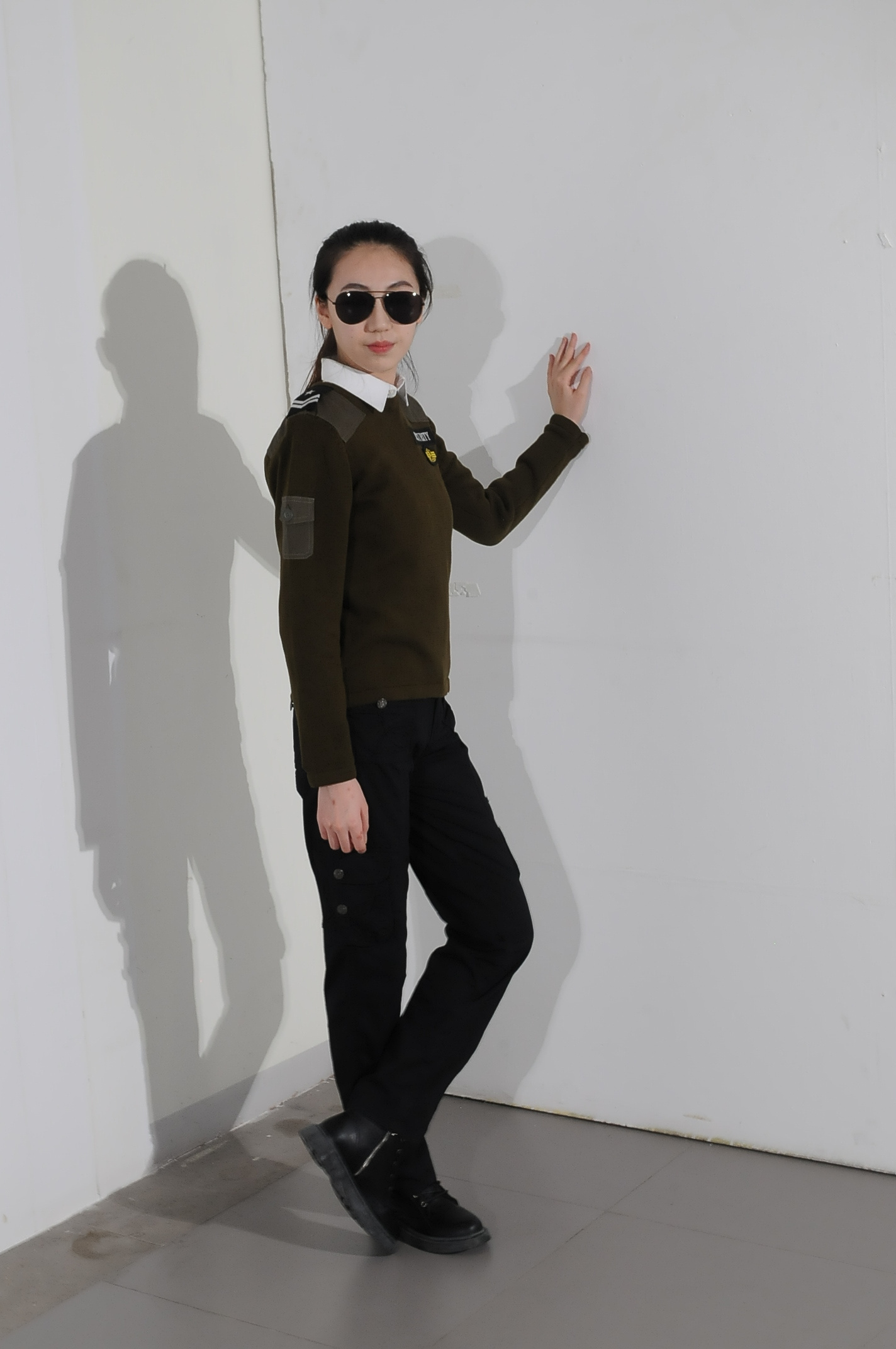 OEM Service Supply Fashion Design Brown Security Guard Uniform Suit Polycotton Security Guard Uniforms Women Men Shirt