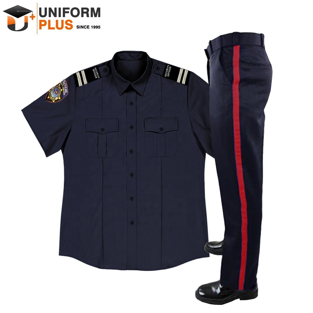 Customized navy black private security guard uniforms