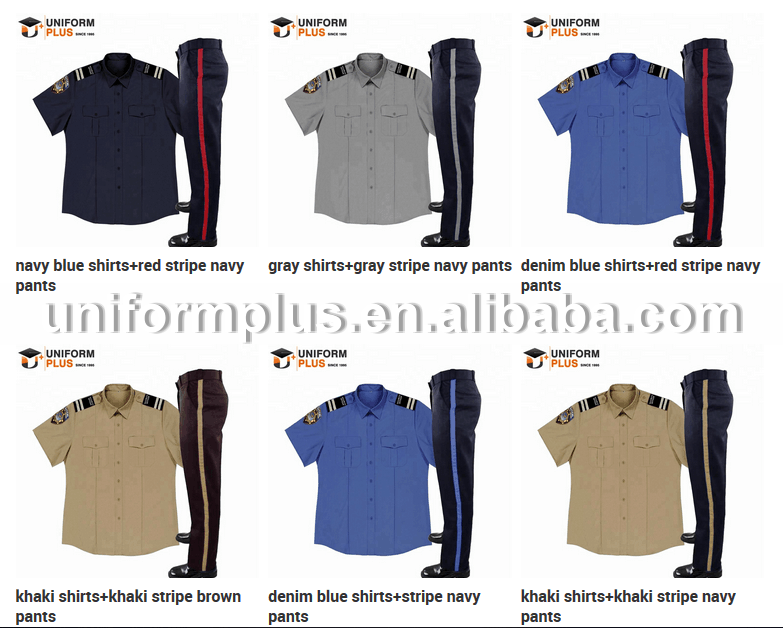 Customized navy black private security guard uniforms