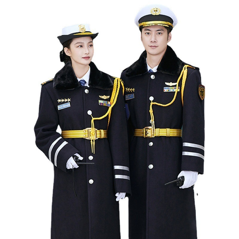 FREE DESIGN High Quality Custom Hotel Uniform Woolen Overcoat for Men and Women