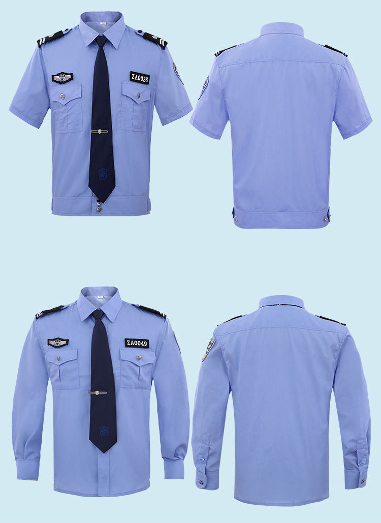 OEM Service Short Sleeve Security Uniform Security Guard Uniform Shirts Cotton Security Uniforms Guard Set