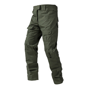 Men's Camouflage Cargo Multi Pockets Pants Tactical Combat Camouflage Pants Rip Stop Camo Pants Uniform