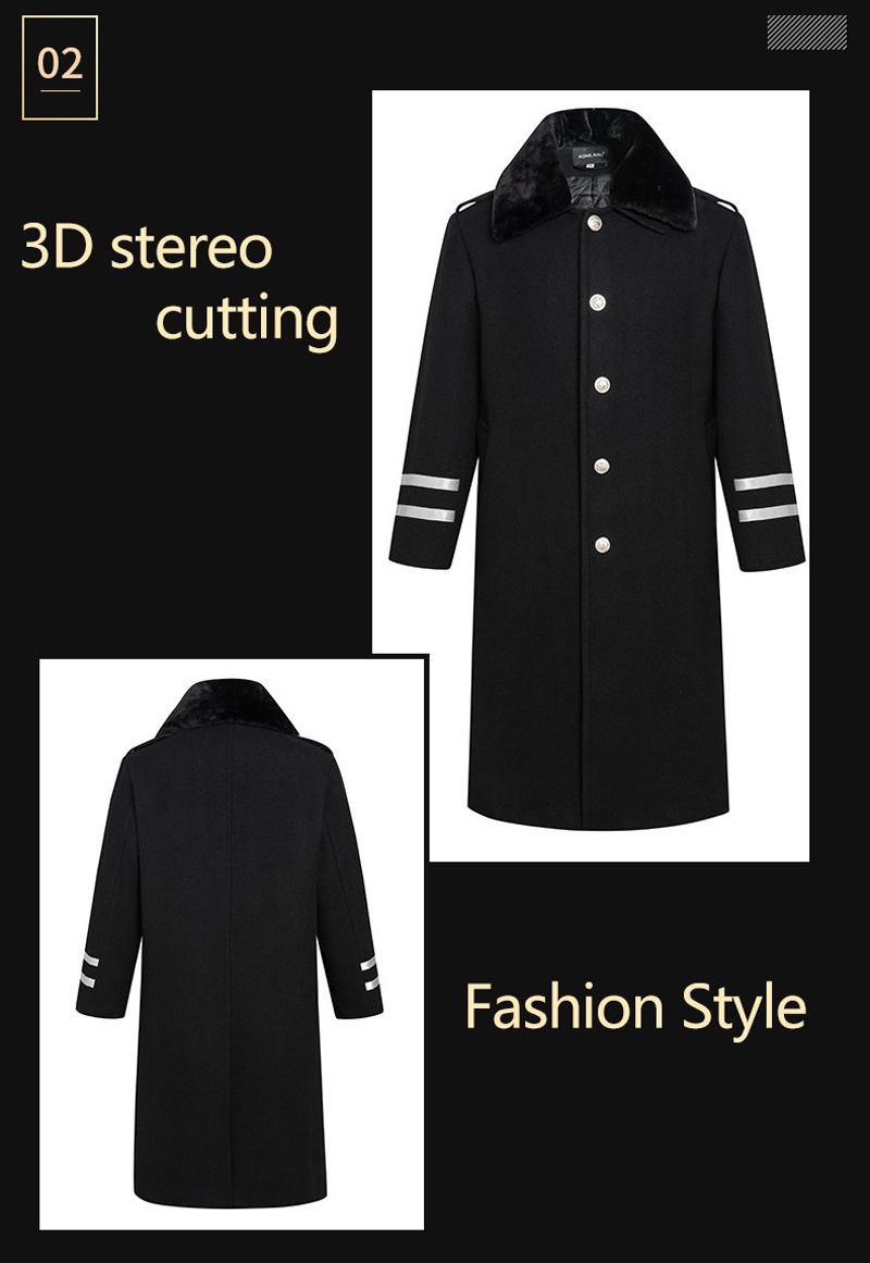 FREE DESIGN High Quality Custom Hotel Uniform Woolen Overcoat for Men and Women