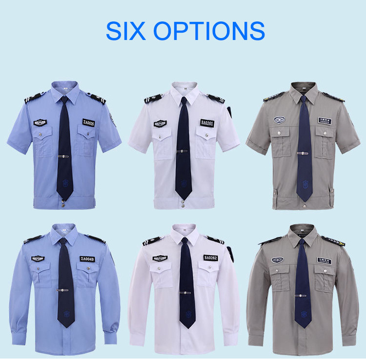 OEM Service Short Sleeve Security Uniform Security Guard Uniform Shirts Cotton Security Uniforms Guard Set