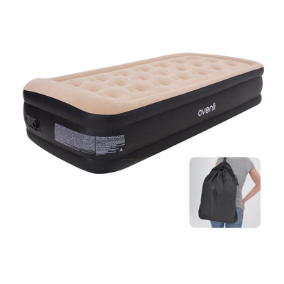 Avenli Hot Selling Twin Size Indoor Outdoor Mattress Airbed Air Mattress Inflatable Bed with Built-in Pump for Camping