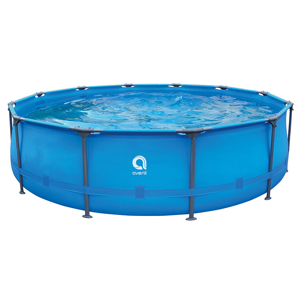 Avenli 12016 Frame Plus Round Pool Blue 366cmX76cm family pool folding stable above ground swimming pool with best price