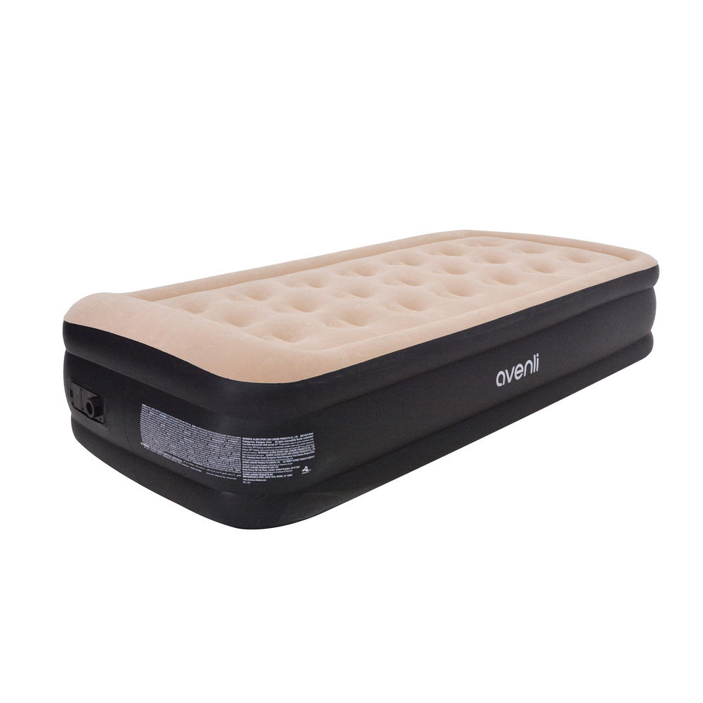 Avenli Hot Selling Twin Size Indoor Outdoor Mattress Airbed Air Mattress Inflatable Bed with Built-in Pump for Camping