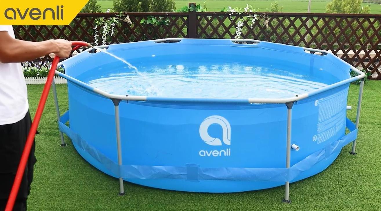 Avenli 12016 Frame Plus Round Pool Blue 366cmX76cm family pool folding stable above ground swimming pool with best price