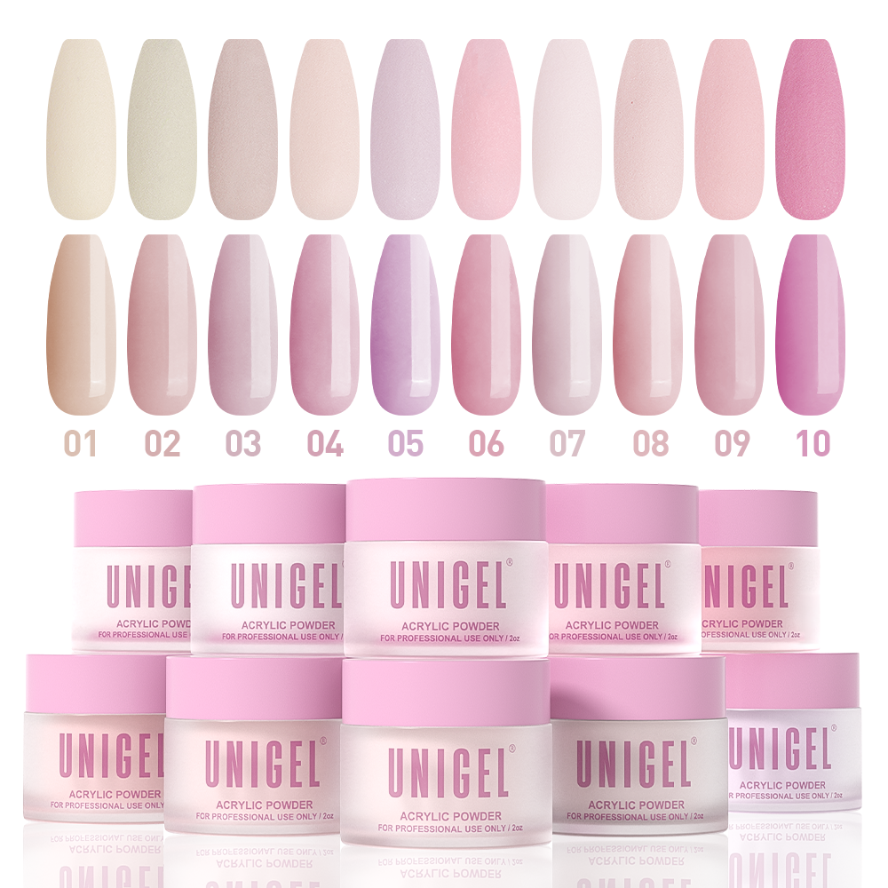 Unigel 2oz/56G Dipping Powder Factory Supply Private Label Crystal Nude Super Fast Dry For Nail 2 in 1 Acrylic Powder