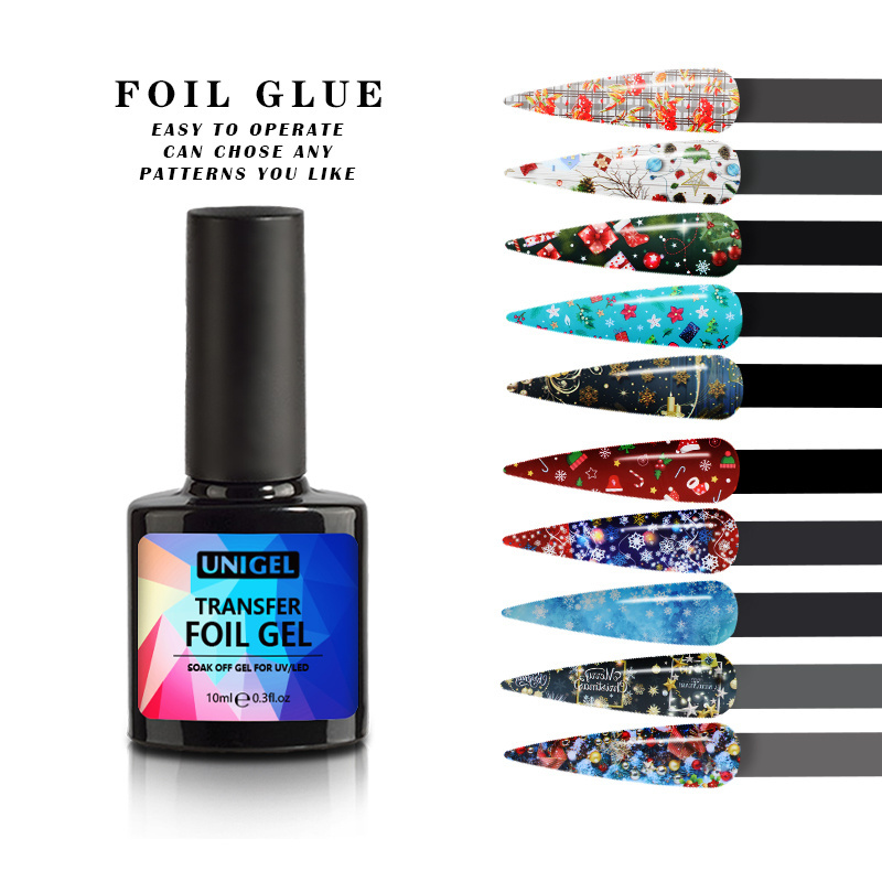 Unigel $0.99 Series Home Use Easy Apply Nail Transfer Foil Art Gel Sticker Glue