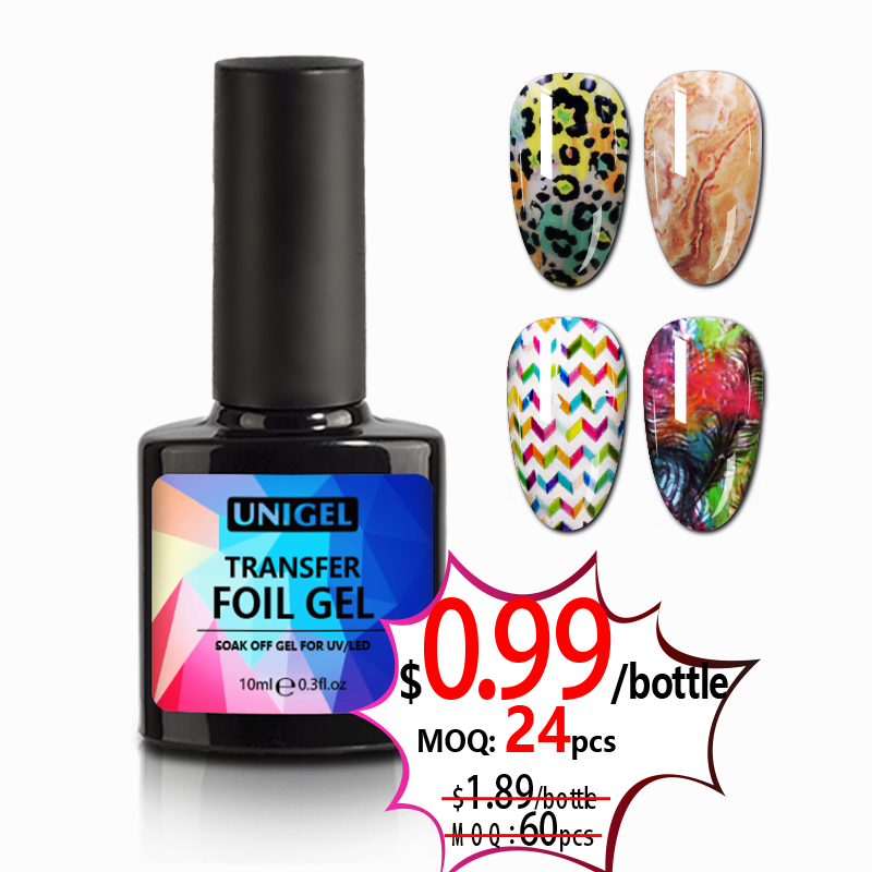 Unigel $0.99 Series Home Use Easy Apply Nail Transfer Foil Art Gel Sticker Glue