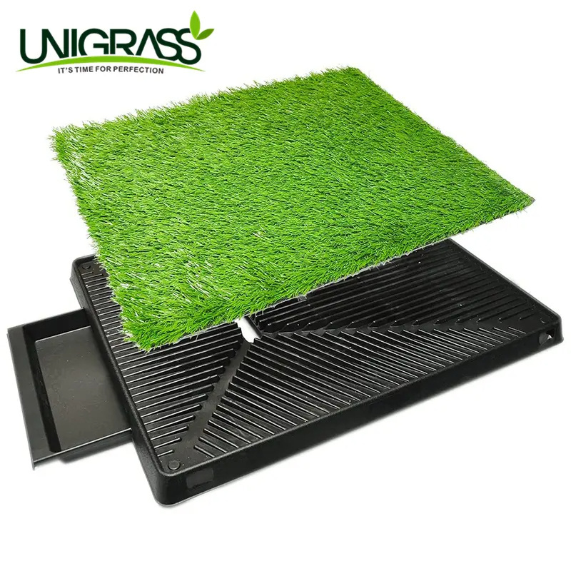 Uni Artifical Grass Pet  Free Samples Pet Grass Artificial Grass Green Color For Home Gardens