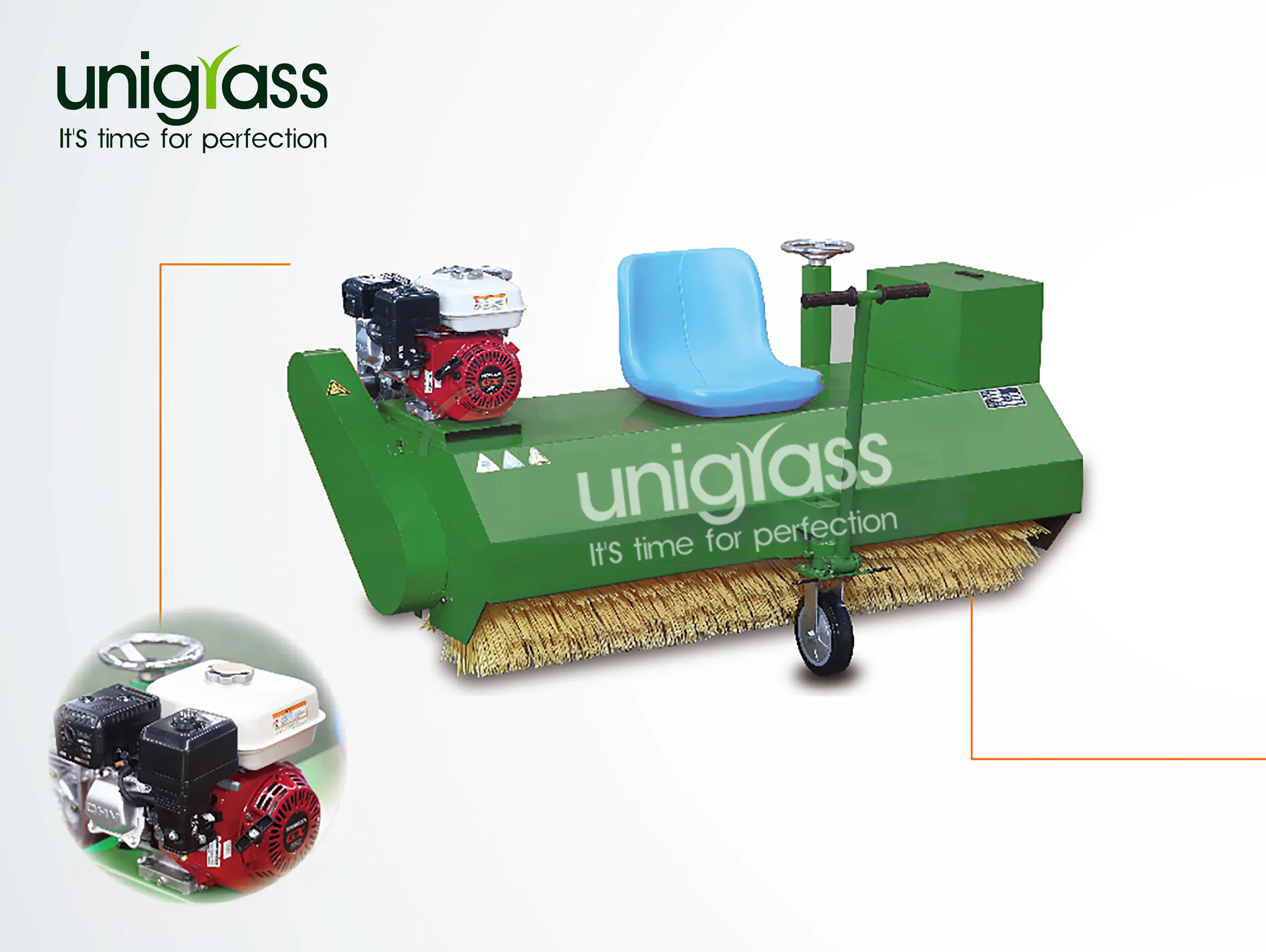 Uni Small Handheld Artificial Turf Cleaning Machine Artificial Grass Brush Machine