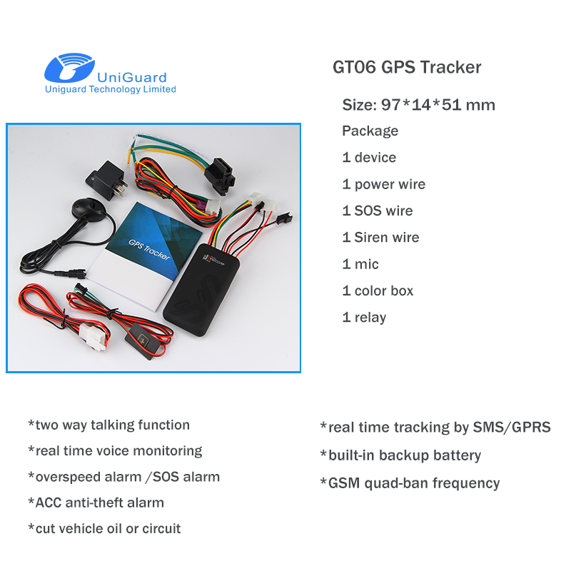 GPS tracker GT02 Kill Switch GPS Tracker mini for motorcycle trailer GPS Relay external antenna GT06