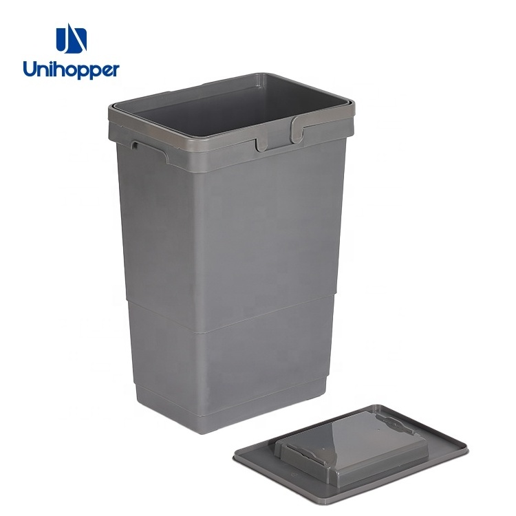 Unihopper factory wholesale concealed  soft close built-in kitchen cabinet pull out recycling drawer waste bin