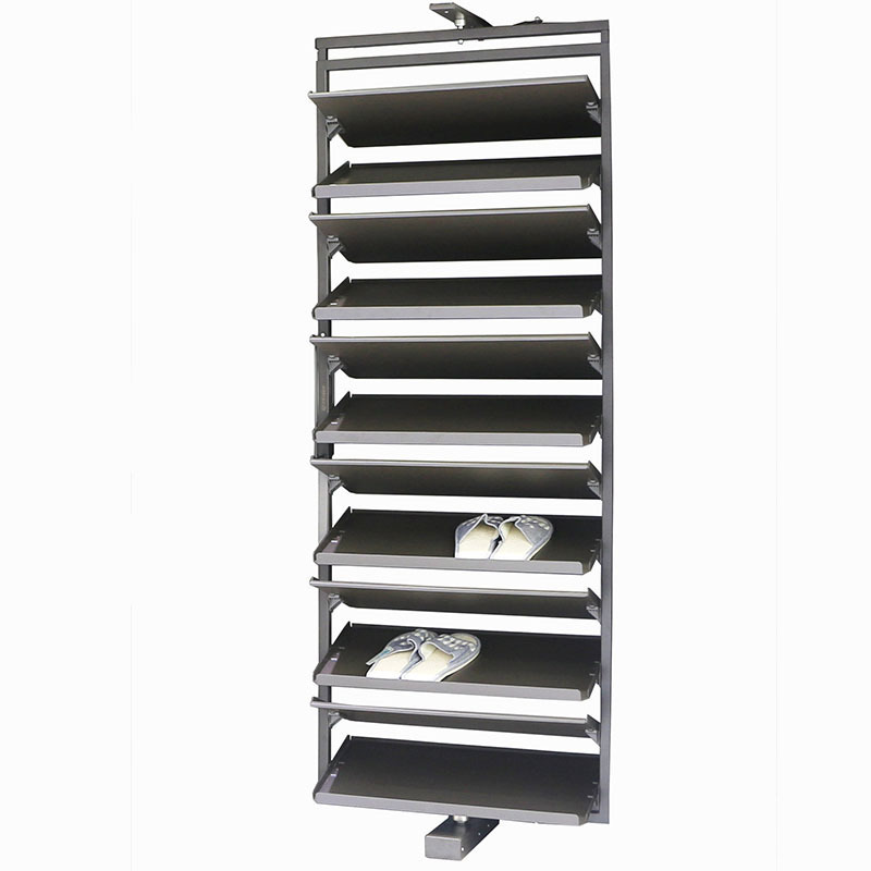 Bedroom closet wardrobe soft closing rotating shoe holder revolving shoe rack storage organizer