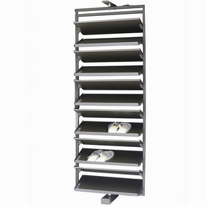 Bedroom closet wardrobe soft closing rotating shoe holder revolving shoe rack storage organizer