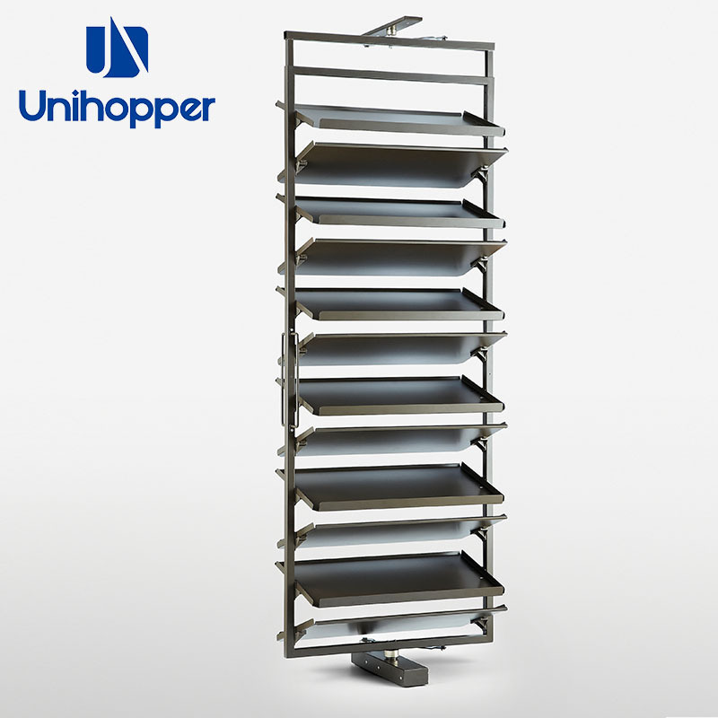 Unihopper wardrobe pull out sliding adjustable 360 degree revolving shoe holder storage organizer rotating shoe rack