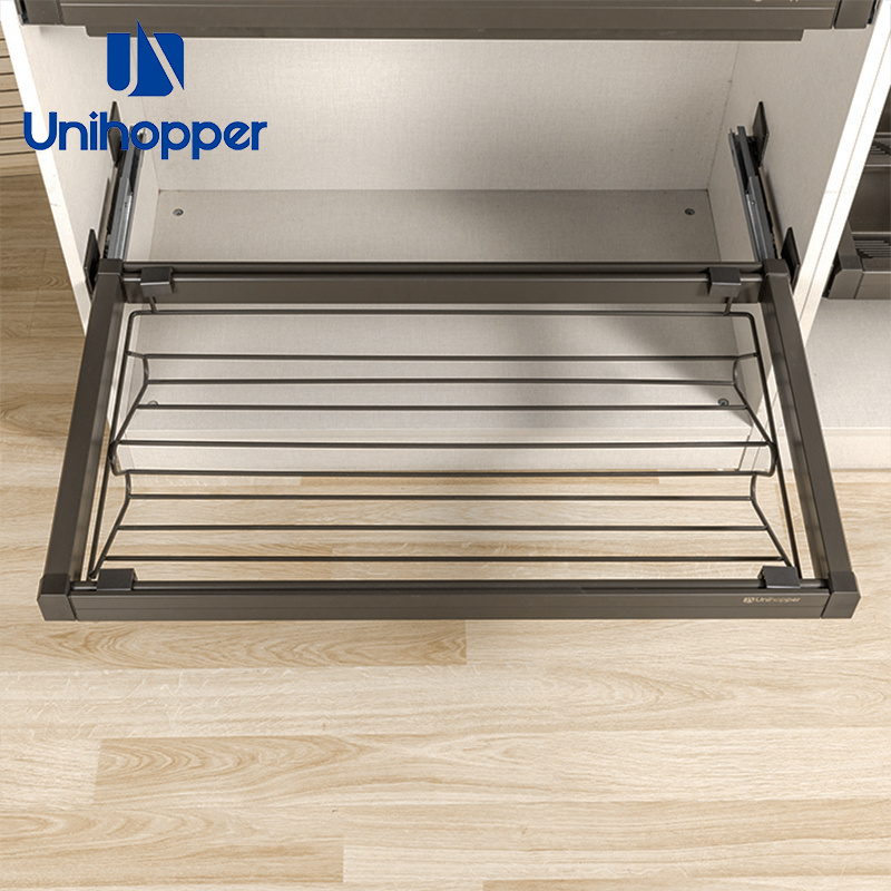 Unihopper Wholesalers Wardrobe Accessories Shoe Organizer Closet Pull Out Metal Wire Shoes Rack