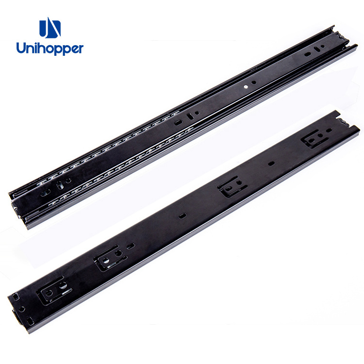 Unihopper 45mm Telescopic Channel Full Extension 3 Fold Ball Bearing Drawer Slides for Furniture Cabinet