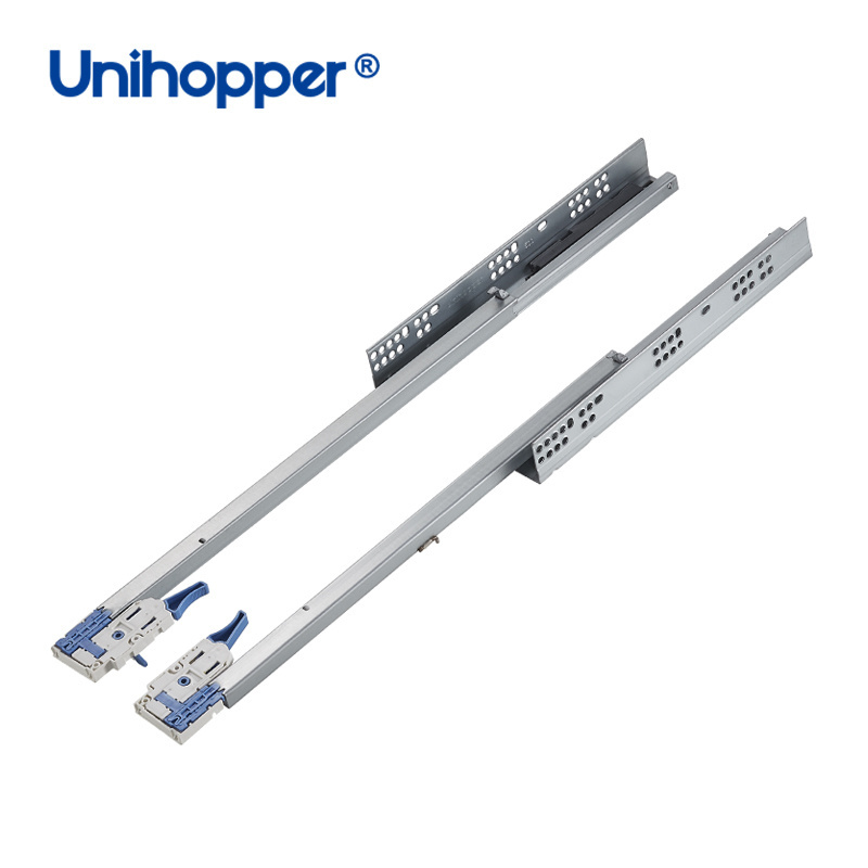 Unihopper Telescopic Channel Guides 3D Concealed Drawer Runners Push to Open Undermount Drawer Slides