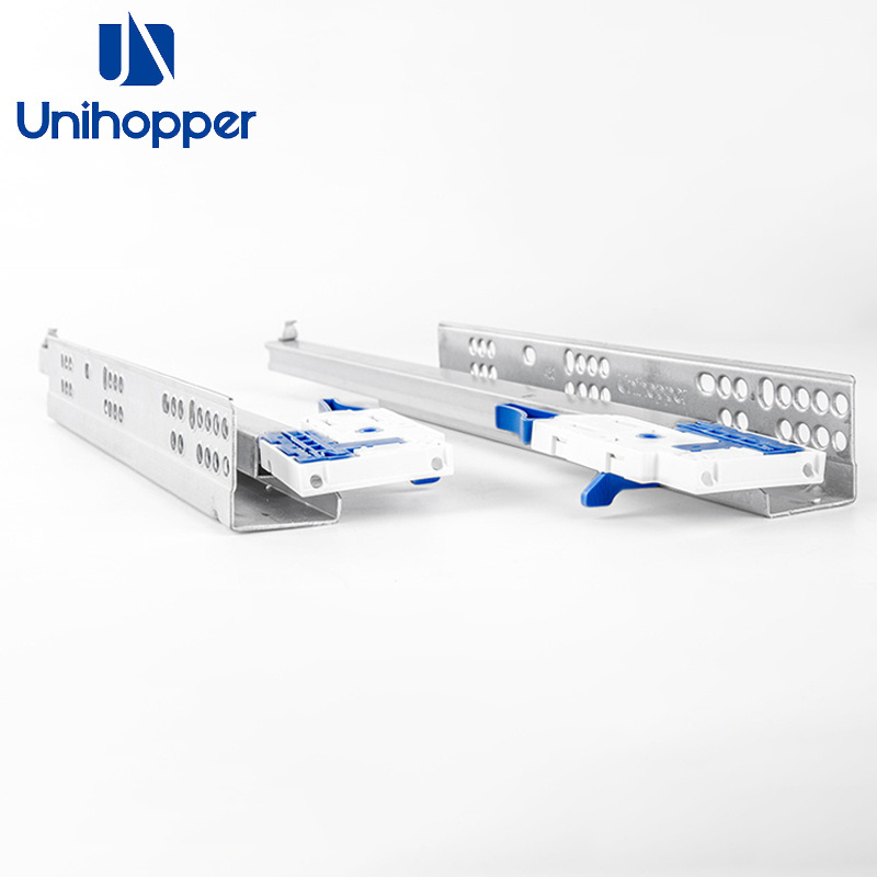 Unihopper Telescopic Channel Guides 3D Concealed Drawer Runners Push to Open Undermount Drawer Slides