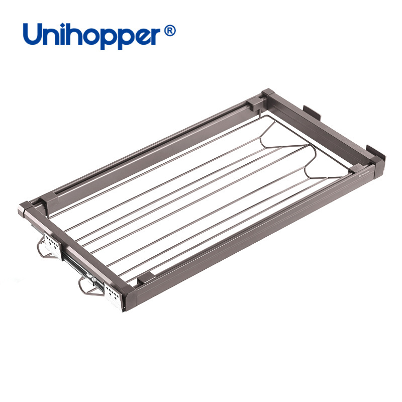 Unihopper Wardrobe Accessory Pull Out Sliding Shoe Cabinet Organizer Metal Wire Shoes Rack