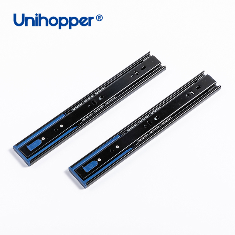 Unihopper Soft Close Drawer Slide Furniture 3 Fold Ball Bearing Telescopic Slide Auto Cabinet Drawer Slide