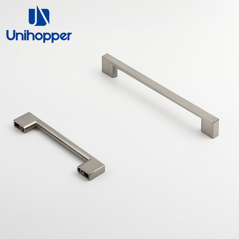 Unihopper Manufacturer Wholesale Zinc Alloy Brushed Nickel Wardrobe Kitchen Cabinet T Bar Handle